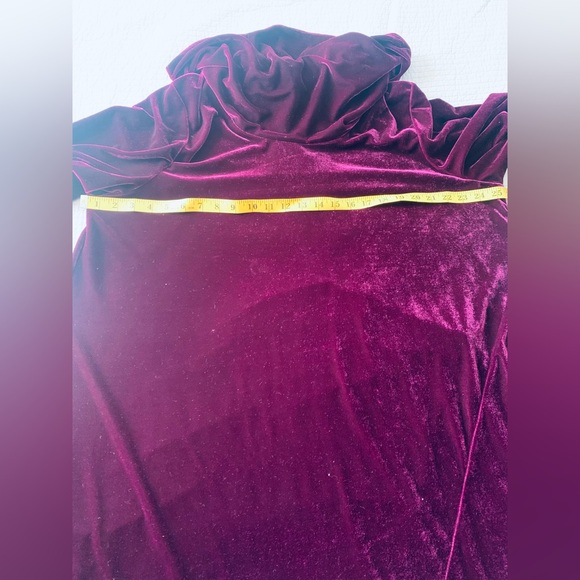 Soft Surroundings Women’s Velvet Asymmetrical Plum Tunic.Size XXL.SKU 306 - Picture 8 of 9